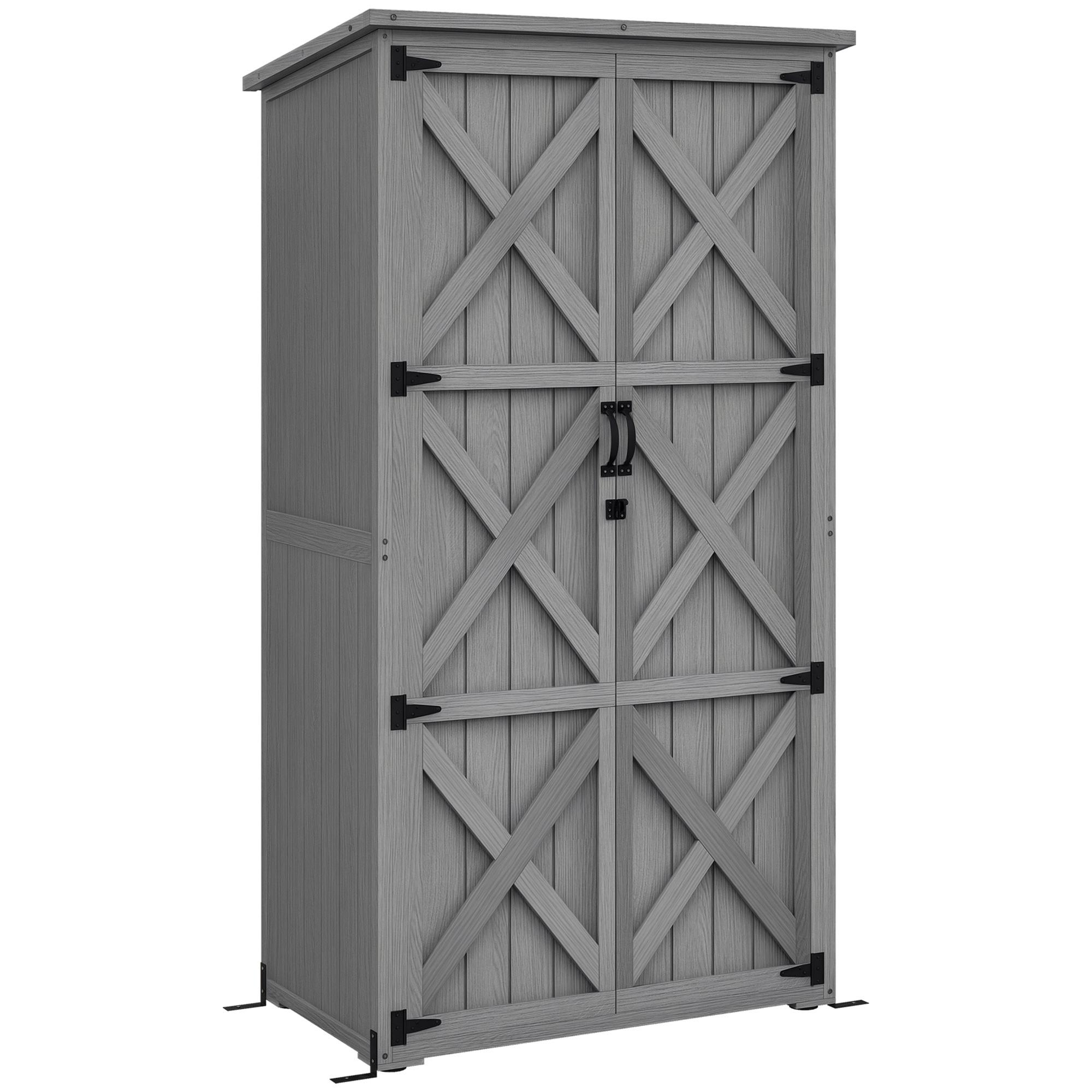 Garden cabinet, freestanding garden shed, with