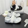 Light luxury silver women's autumn new lace little white shoes niche women's shoes versatile casual board shoes