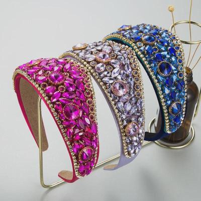 Heming Baroque Retro Wide-Edge Exaggerated Skull Top Headband