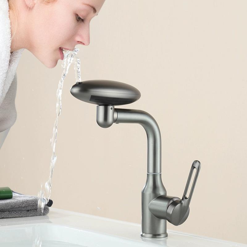 COMO Classic 304 Stainless Steel Brushed Nickel Bathroom Basin Sink Faucet Tap (as the picture,Stainless Steel)