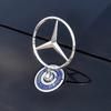 Hub Cap 44mm 3D Metal Blue Chrome Star Bonnet Hood Logo Emblem Badge for   Benz W205 W204 AMG GLC CLA Interior Moulding LBMSLK RE1