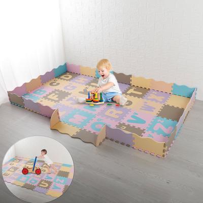 Baby Play Fence Interlocking Foam Floor Tiles With Crawling Mat