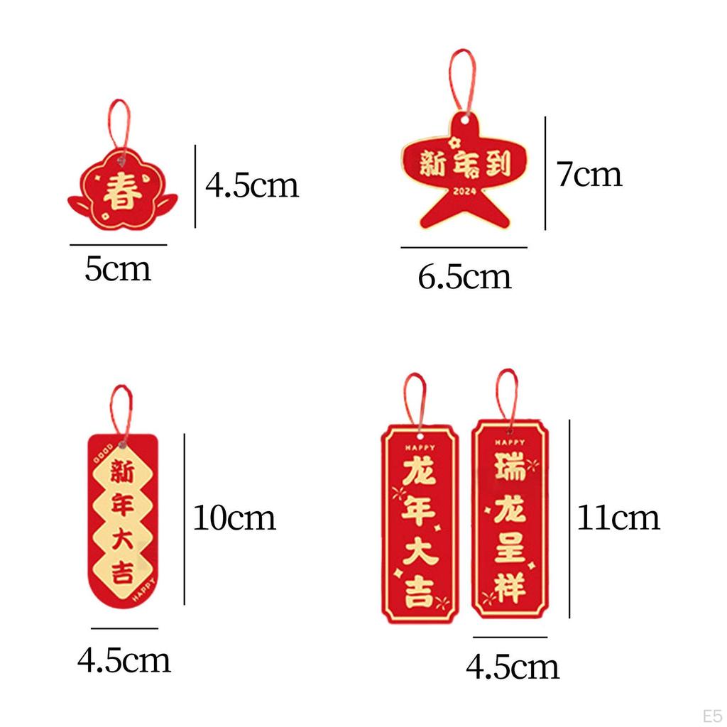 16 Stück Chinesisches Jahr Hängedekorationen Foto-Requisiten Bonsai-Ornamente