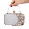 Bolso de mano de noche de cristal, bolso de boda, fiesta de graduación nupcial, bolsos de mano brillantes para cena, bolso de mano con purpurina de diamantes de imitación dorado