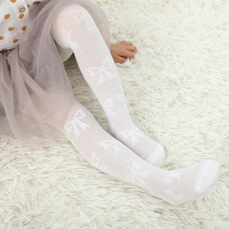 Children’s Summer Anti-Mosquito Bow Tights - Breathable, High-Elastic Silk Mesh Stockings