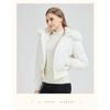 Women S Hooded Short Padded Coat With Faux Fur Collar Casual Warm Winter Jacket