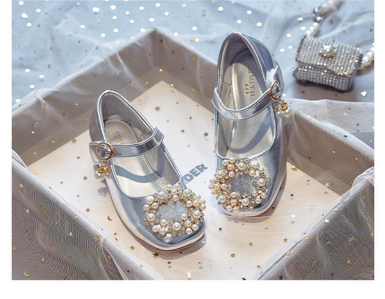 Mädchen Prinzessin High Heels: Leder Schuhe Frühling/Herbst 2025