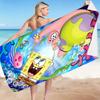 Cartoon SpongeBob SquarePants beach towels, quick-drying and soft, unisex. Can be used as children's beach blankets