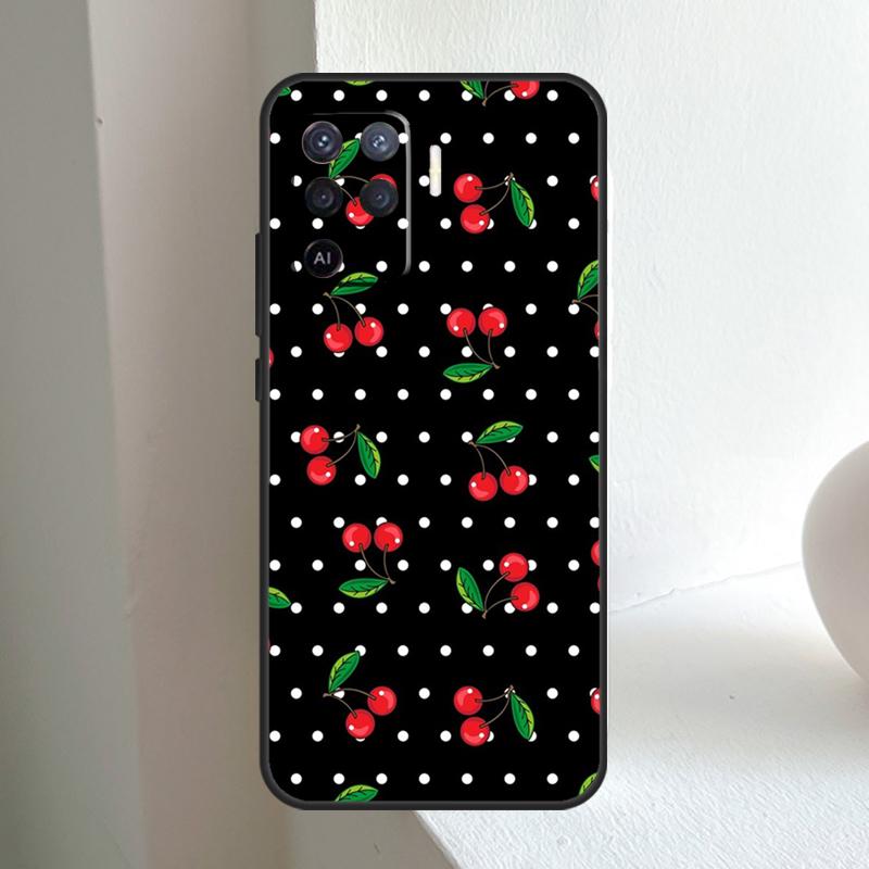 Food Fruit Red Cherry For OPPO A78 A98 A18 A38 A58 A5 A6 Pro A15 A17 A57 A16 A76 A96 A54 A74 A94 A40 A60 A80 Case