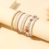 Stylish Glass Multi-Layer Bracelet Stacking Statement Bracelets Fashionable and Comfortable Jewelry for Women and Girls