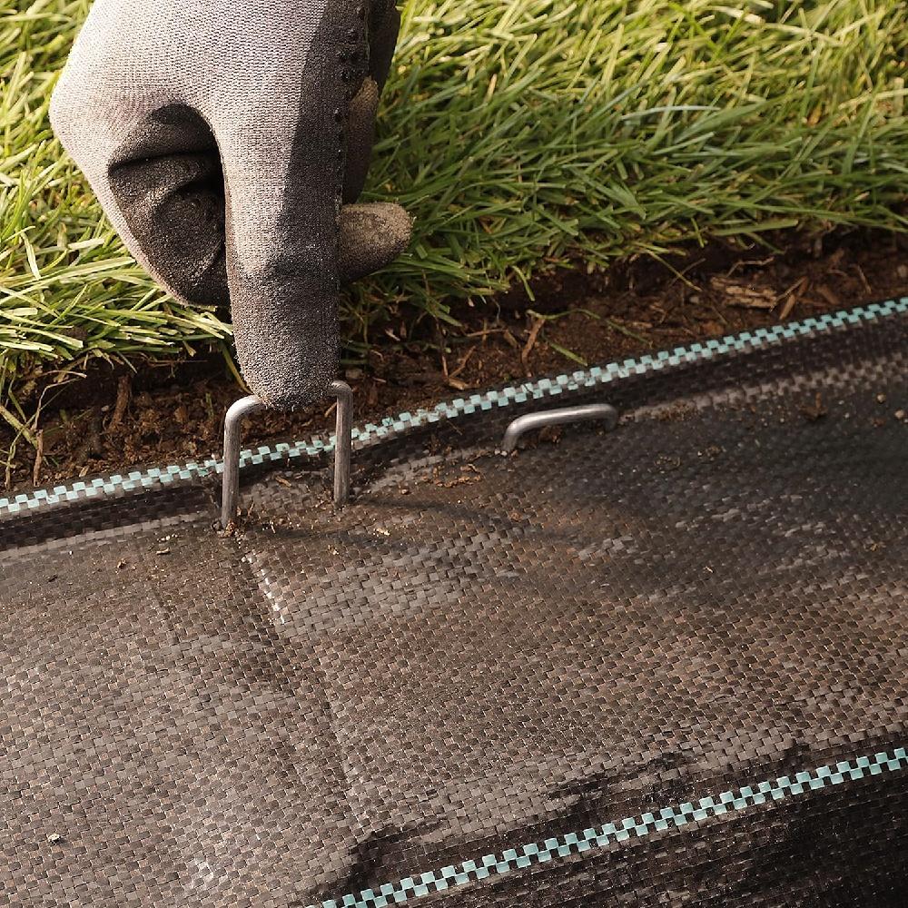 50 Garten-U-förmige Bodennägel, dick, 2,5 mm breit, 4 cm lang, 10 cm große U-förmige Bodennägel