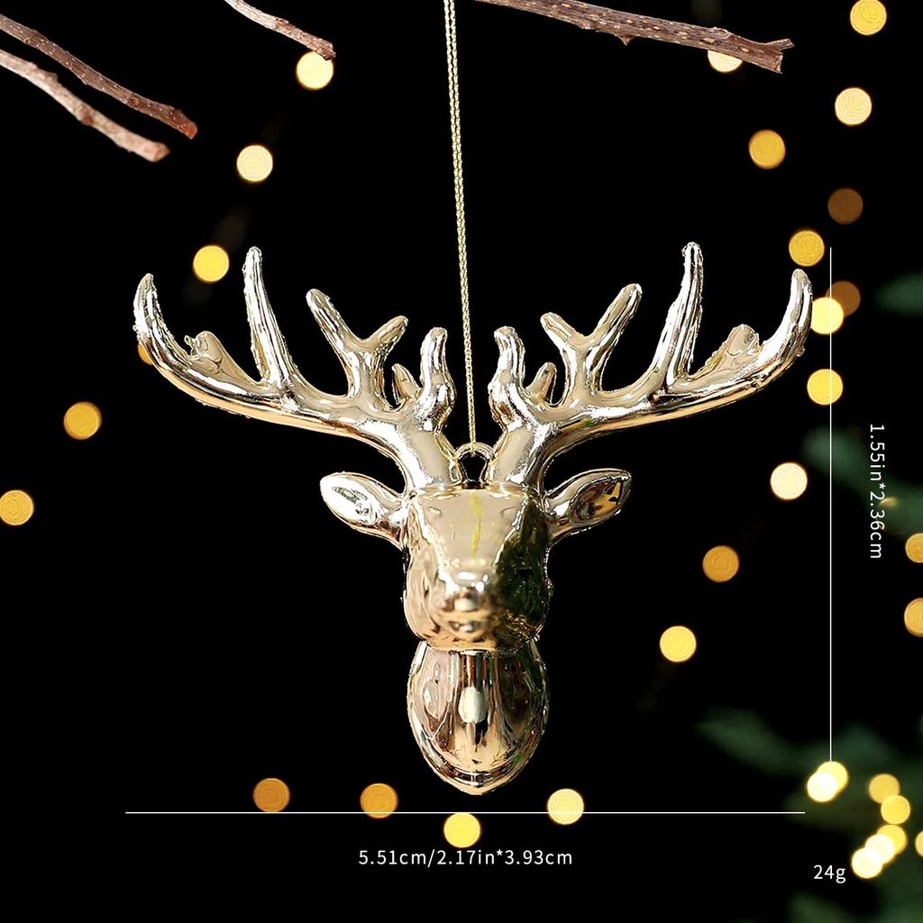 Christmas Tree Decoration Gold-plated Christmas Tree Pendant Fashion Hanging Ornaments For Home Xmas Decor