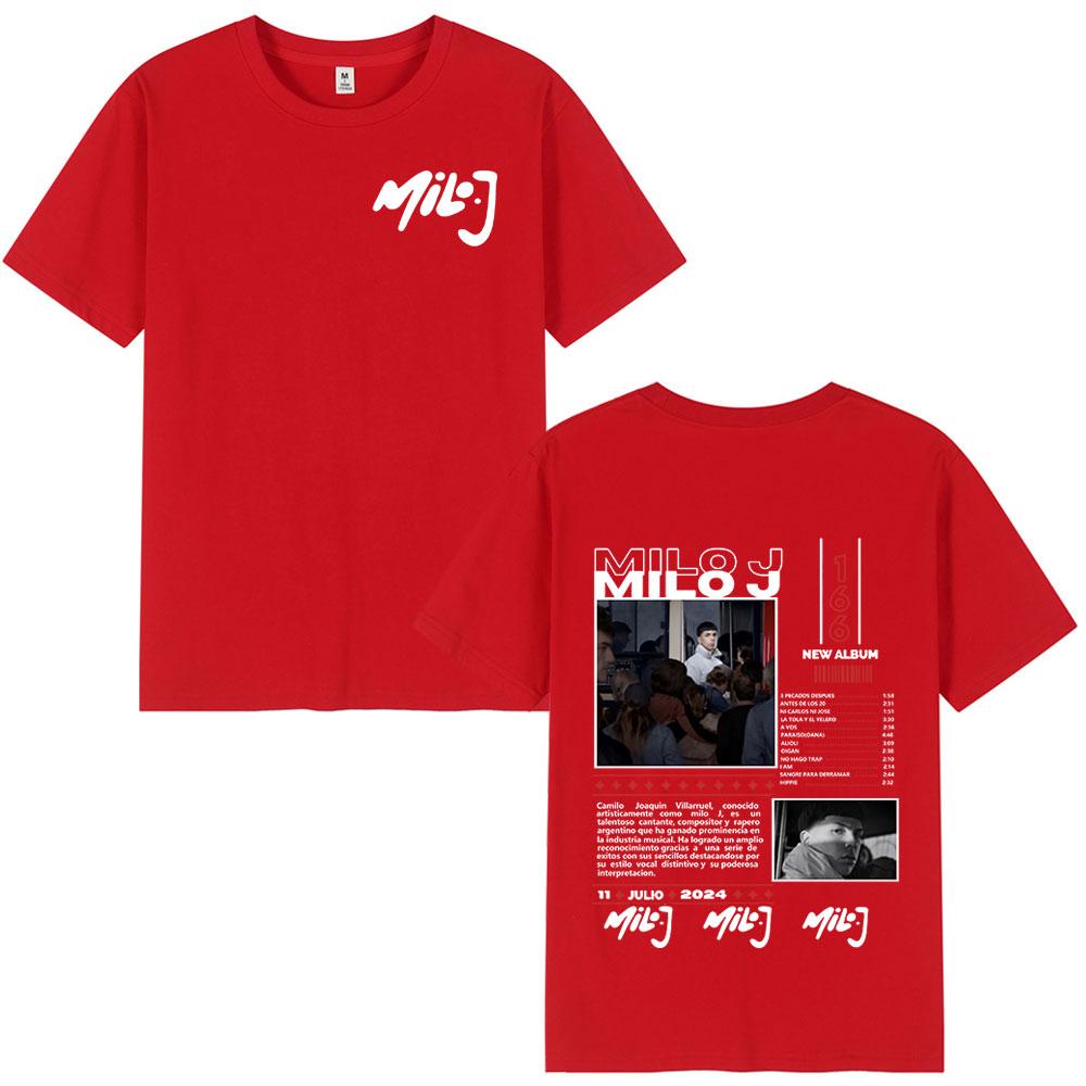 Rapper Milo J 166 Album Merch T Shirt Men Women Fashion Hip Hop T-shirt Cotton Casual Oversized Short Sleeve T-shirts Streetwear