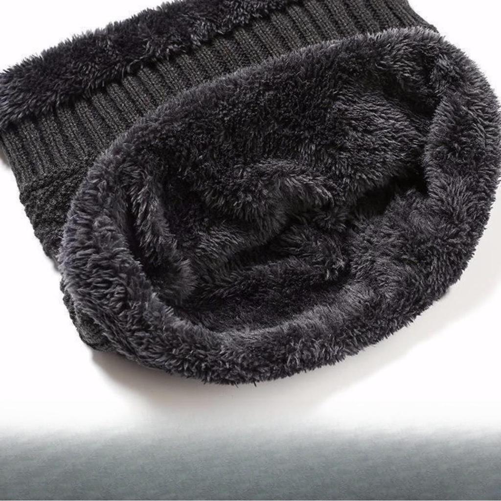 Warm Hat, Knitted Hat, Plush Hat, Thick Hat, Outdoor Hat, Cycling Hat, Pullover Hat, Ear Protection Hat, Cold Neck Cover, Two-piece Set