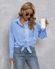 Women's Casual Plaid Shirt Long Sleeve Loose Fit Button Down Top with Multiple Color Options