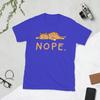 Funny Nope Lazy Cat Caramel TShirts Unisex Round Neck 100 Cotton T Shirt Not Today Short Sleeve Tees 4XL 5XL Clothing