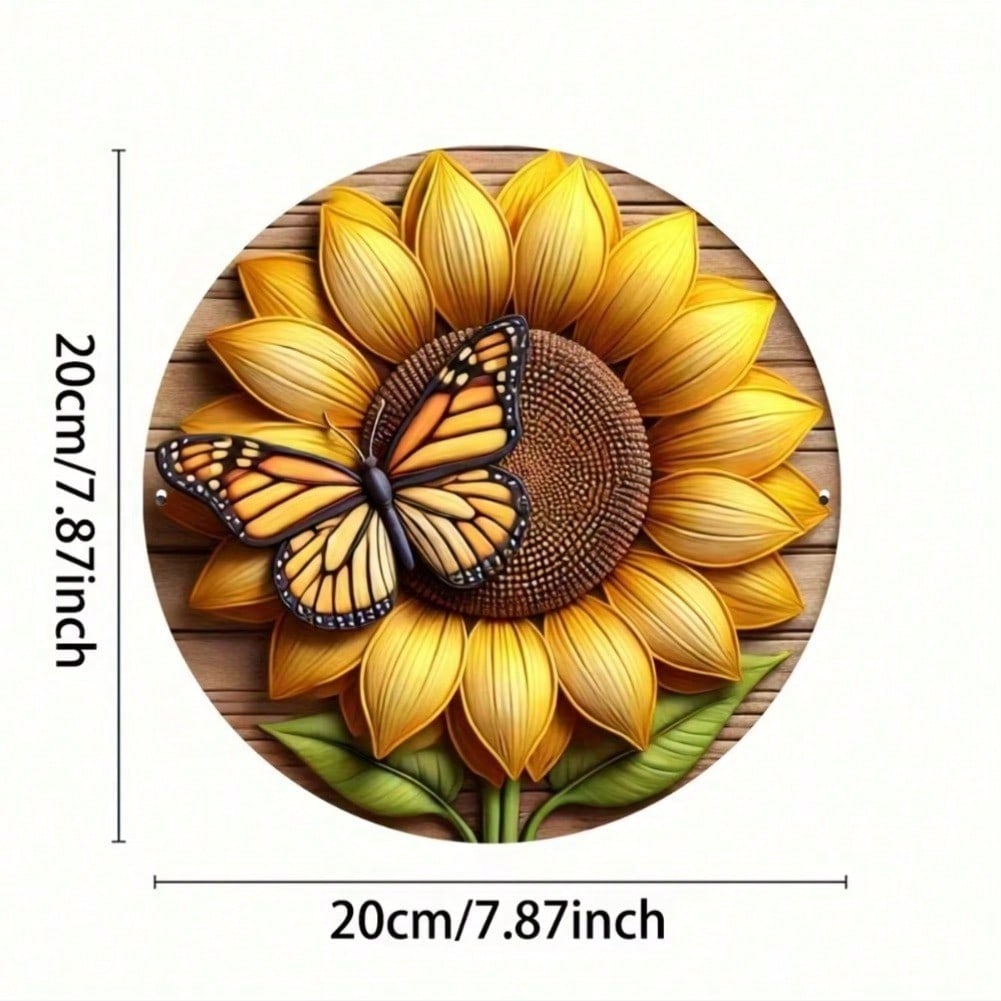 

2D Flat Aluminum Metal Wall Art Home Decor Outdoor Indoor Living Room Bedroom Porch Garden Decoration 20x20 різнокольоровий