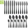 6People Gold Cutlery Set Knife Fork Tea Spoon Tableware High Quality Stainless Steel Dinnerware Home Kitchen Flatware Silverware