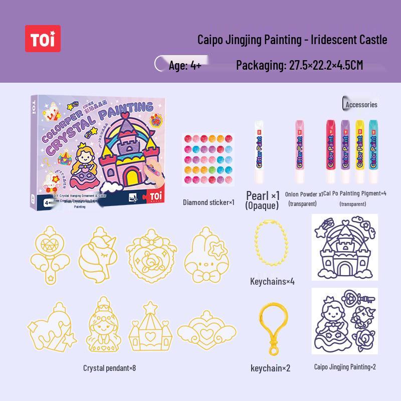 

TOI Не требующая выпечки клеевая живопись Сделай сам Кристальный и глазурный клей Игрушка для детей