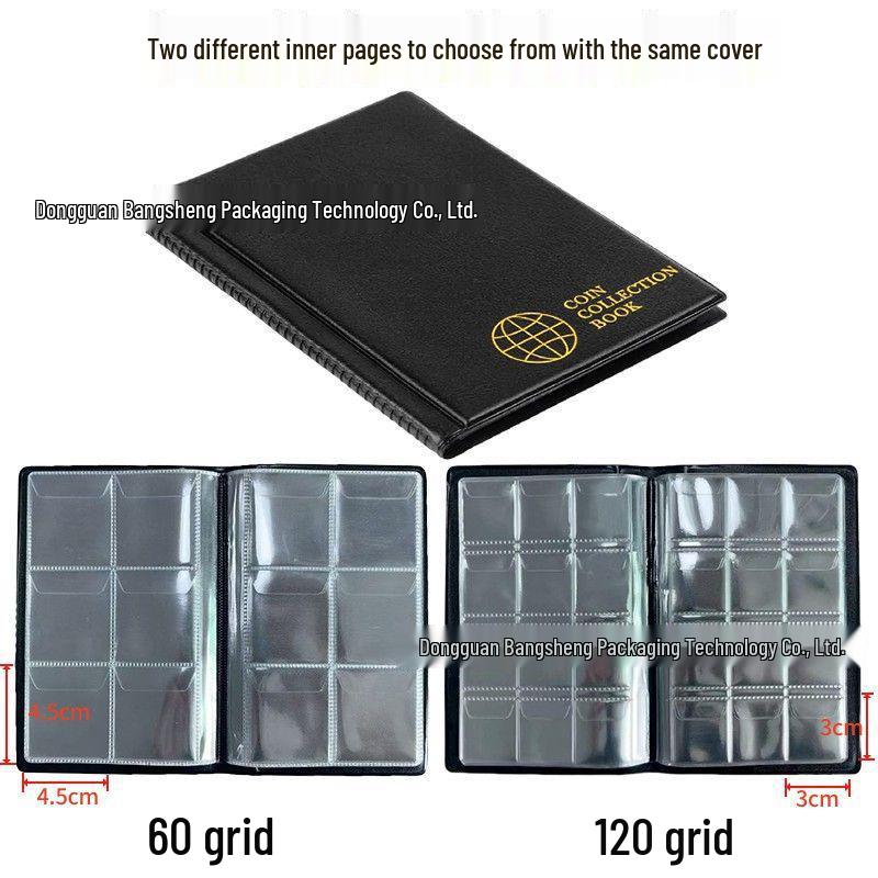 Transparent PVC Coin Album - 120 & 60 Pocket Storage for Ancient and Commemorative Coins