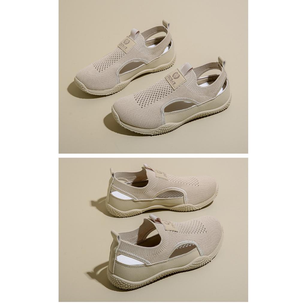 White Sneakers for Women, Casual, Hollow-out, Versatile, and Fly-knit Women's Shoes