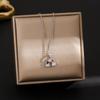 Elegant Korean Micro-Inlaid Titanium Necklace - Luxurious Women's Clavicle Chain, Non-Fading, Unique Minority Design.