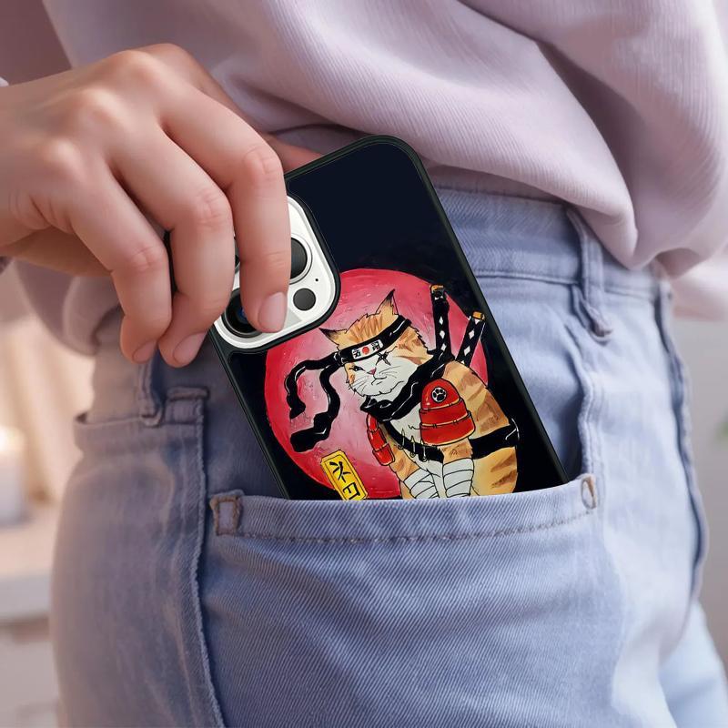 Japanese Style Ukiyo-e Cat Art Phone Case For iPhone 17 Air 15 16e 14 13 Pro Max Coque 12 11 Pro Max PLUS Cover