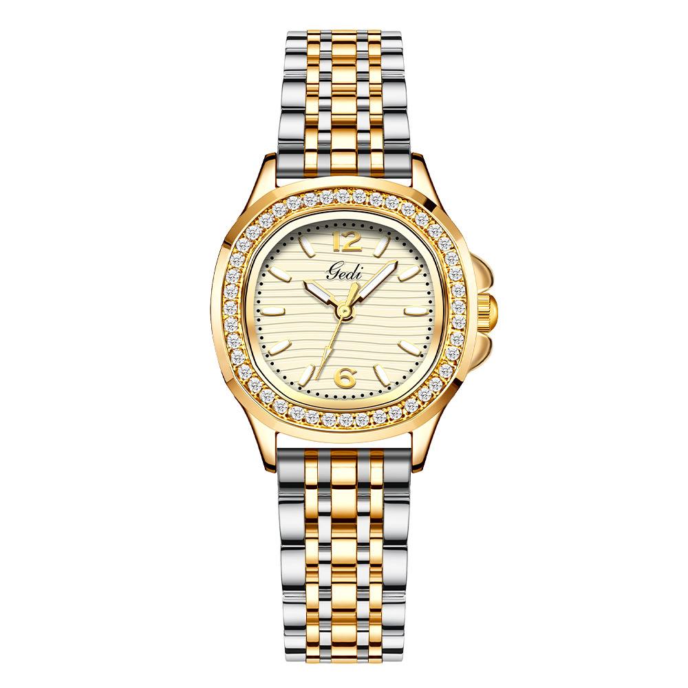 Women's Rhinestone Gypsy Stainless Steel Wristwatch Waterproof Quartz Watch
