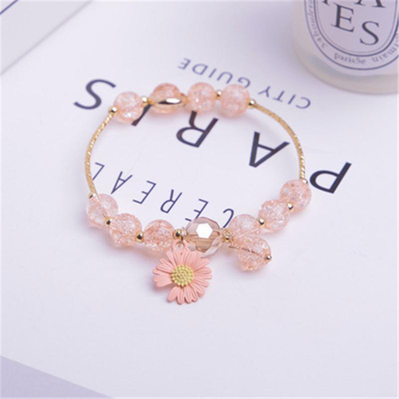 Makersland Cute Popcorn Beads Bracelet Friendship Glass Bracelets For Girls Star Moon Cloud Flower Zircon Accessories Wholesale