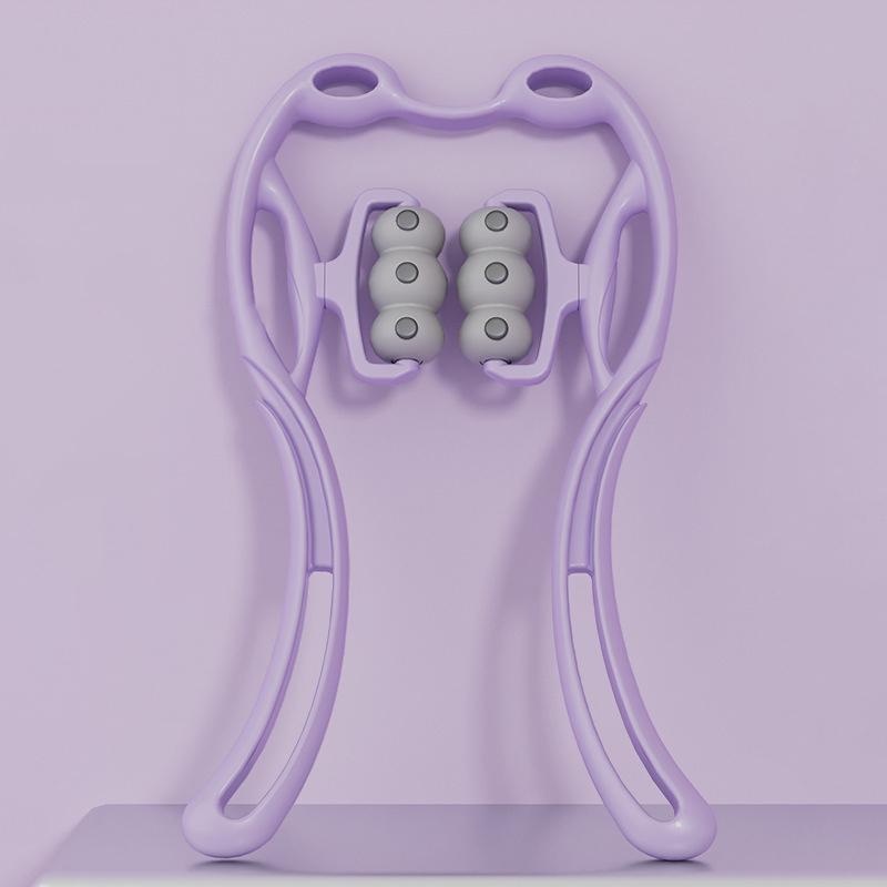 

Six-Wheel Magnetic Therapy Manual Cervical Massager For Neck Back Waist - Muscle Tension Relief And Relaxation Rolling Tool фиолетовый