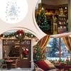 Weihnachtsfensterbilder 2 Bögen Wiederverwendbare Aufkleber 13,7 X 19,6 Zoll Statischer Weihnachtsbaum Winter-Fensteraufkleber für Zuhause, Party, Glas