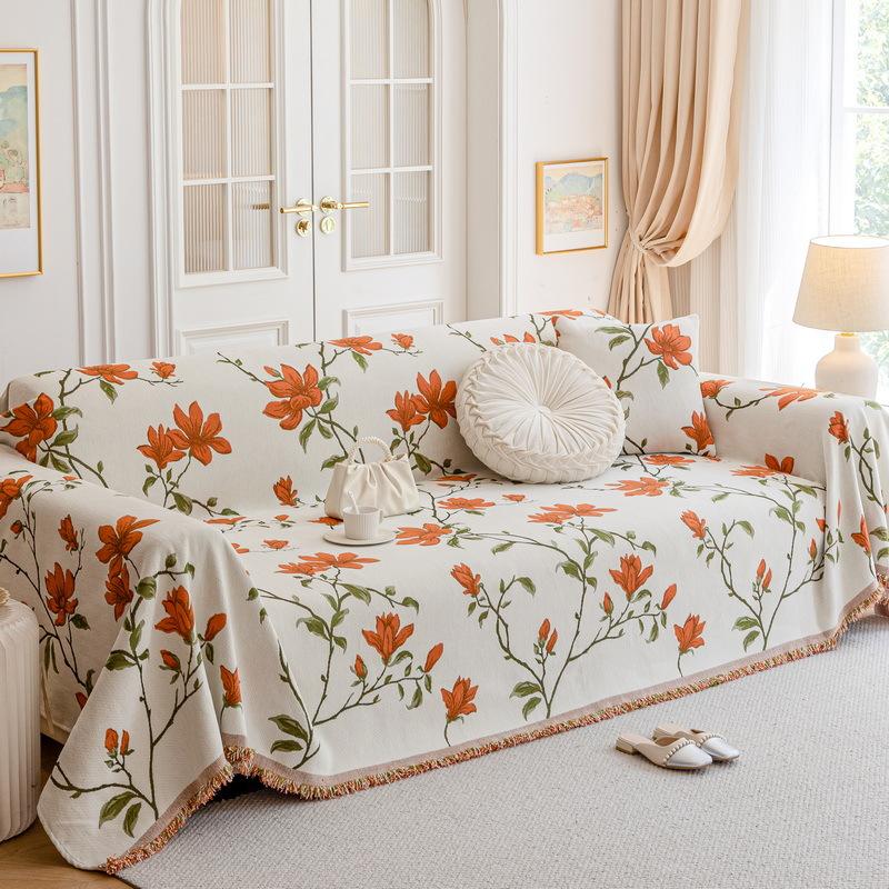 Retro French Sofa Cover Cloth for All Seasons New Sofa Cushion Chenille Sofa Towel Full Cover