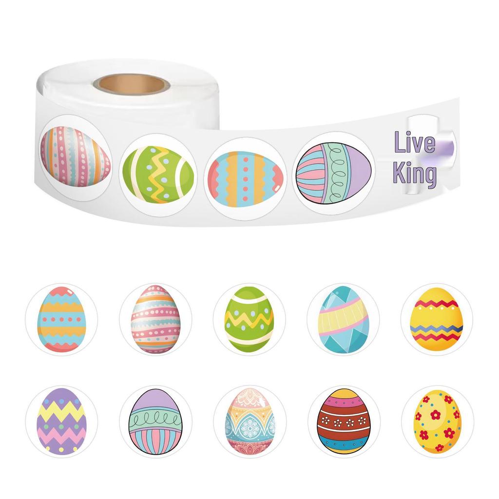 500 Sheets Cartoon Easter Egg Graffiti Sticker Rolls for Cars