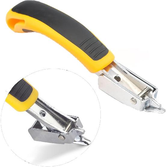4Pcs Upholstery Staple Remover Nail Puller Nail Remover Tool Set with End Cutting Pliers Tack Puller Staple Puller Tool for Carpet Furniture Wooden жёлтый