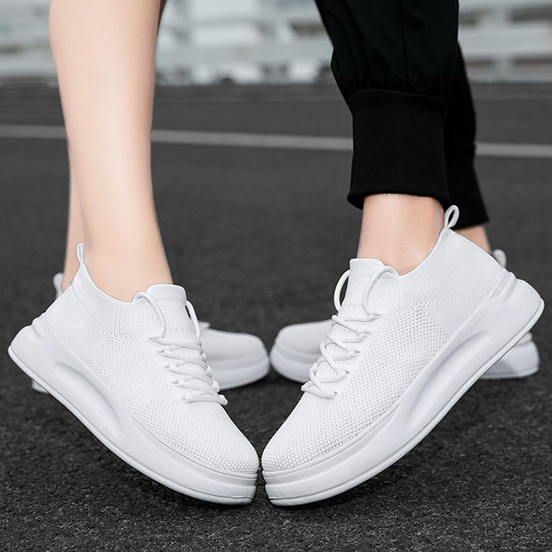 Men Shoes Mesh Breathable Thin Black Walking Shoes Unisex Slip-On Light Comfortable Loafers Women Shoes Sneakers Big Size 36-45