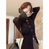 2025 Autumn/Winter Slimming V-Neck Long Sleeve Sweater Top for Women