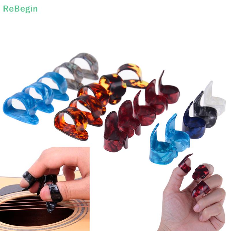 10 Pieces Guitar Thumb Plectrum Right Thumb Index Finger Acoustic Guitar Fingerpicking False Finger Plectrum Celluloid