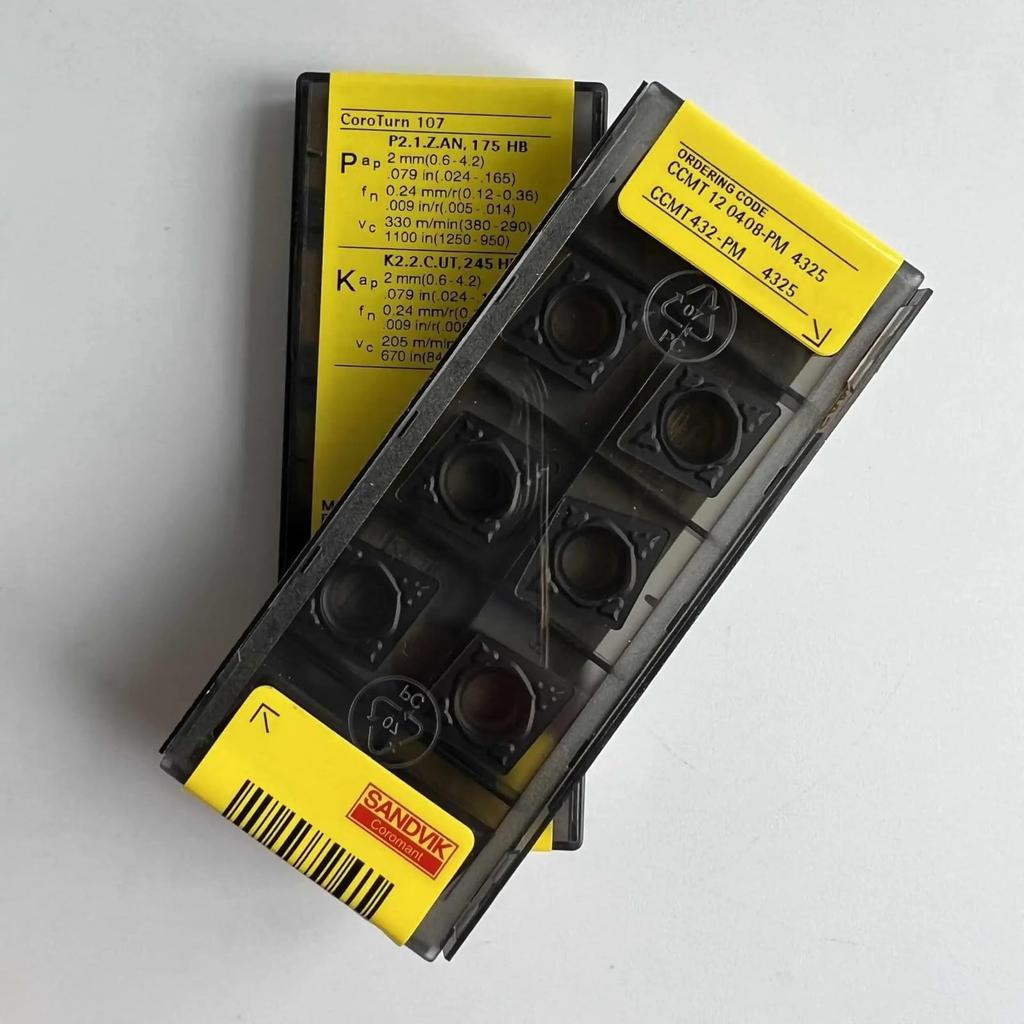 Original Sandvik / CCMT120408-PM 4325 /Carbide CNC Blade 10 Pieces