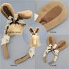 Plush Rabbit Ear Headband Adults Lolita Cosplay Accessory Soft Furry Ears Hairband In Pastel Neutral Tones