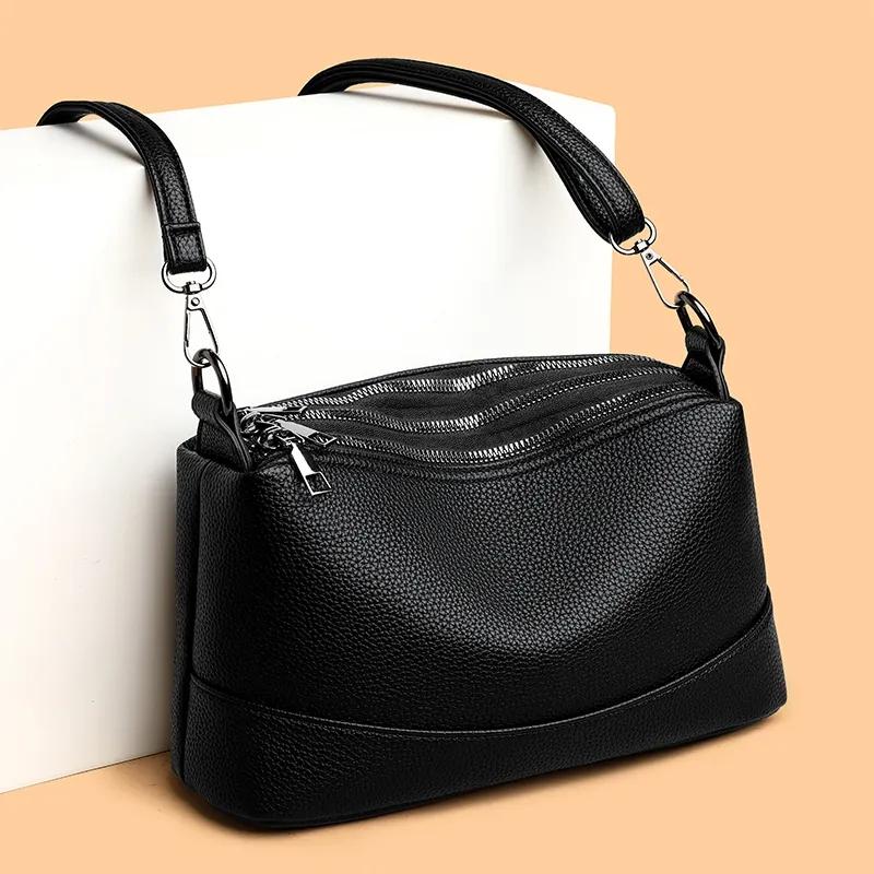 Fashion Bag Shoulder Yogodlns For Women Messenger Bags Ladies Versatile Pu Leather Highcapacity Crossbody Bags Zipper Female Bag
