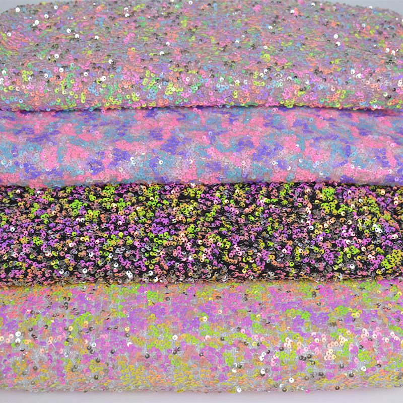 26 Colors 3mm High-Density Glitter Sequin Fabric Christmas Wedding Decoration Dress Handbag Accessories Trimming Cloth Material