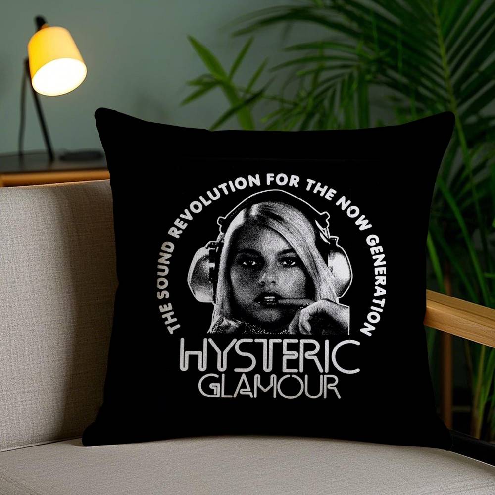 Pillow Case H-Hysteric Glamour Girl Home Dorm Chair Back Short Plush Double-sided Printing Office Nap Time Cushion Cover