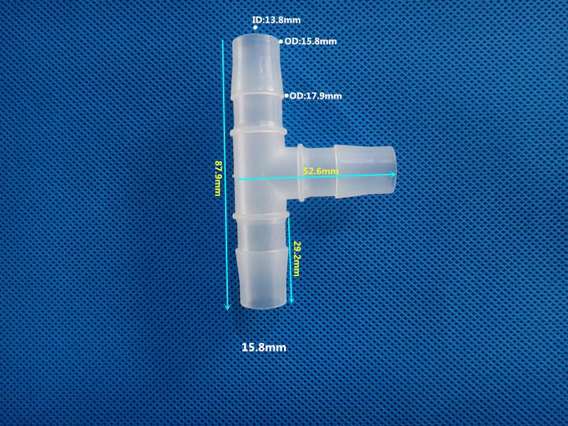 Three-Way Equal Diameter Plastic Tee Hose Connector