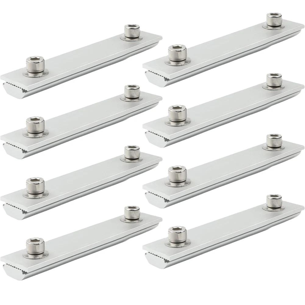 PV-Halterung Führungsschienenanschluss Universal Solarmodul Schienen Profilanschlüsse Aluminiumlegierung Montageanschluss 14cm