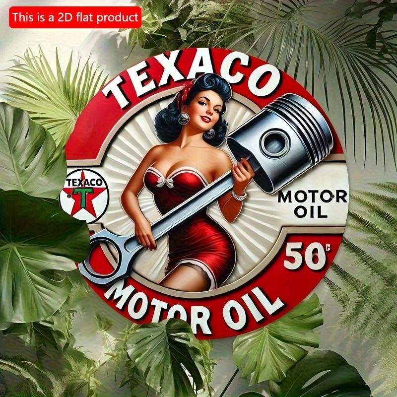

2d Flat 20*20cm, Collector s Choice Texas Petroleum Retro Circular Wooden Logo, Suitable for Garage, Porch, Home, Cafe, Bar, Club, Farmhouse. 20*20cm