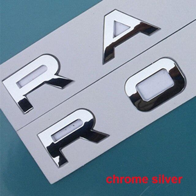 Car Hood Trunk Logo Badge Sticker For Range Rover Sport Evoque Discover ABS Car Lettering Logo Badge