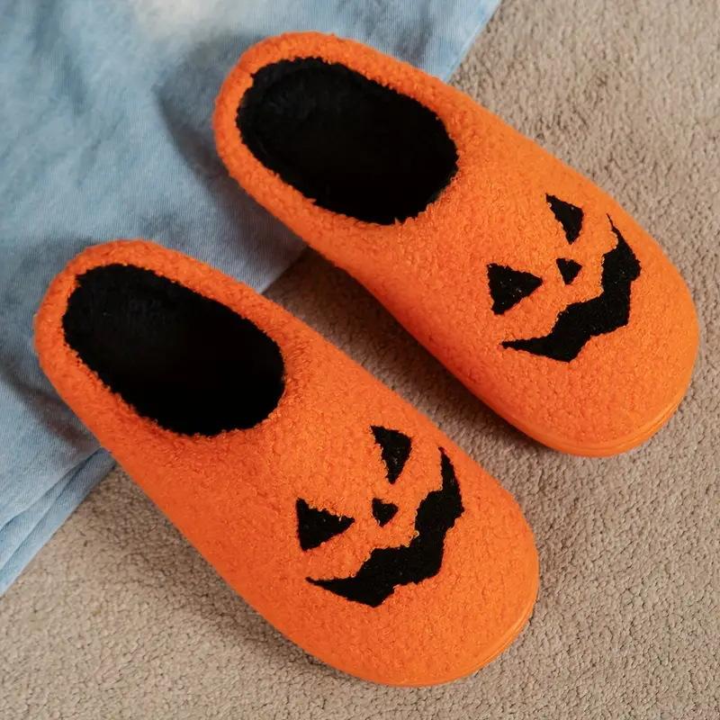 E-commerce Pumpkin Autumn and Winter Men and Women Couple Cotton Slippers Home Indoor Cute Thick Bottom Cartoon Non-slip