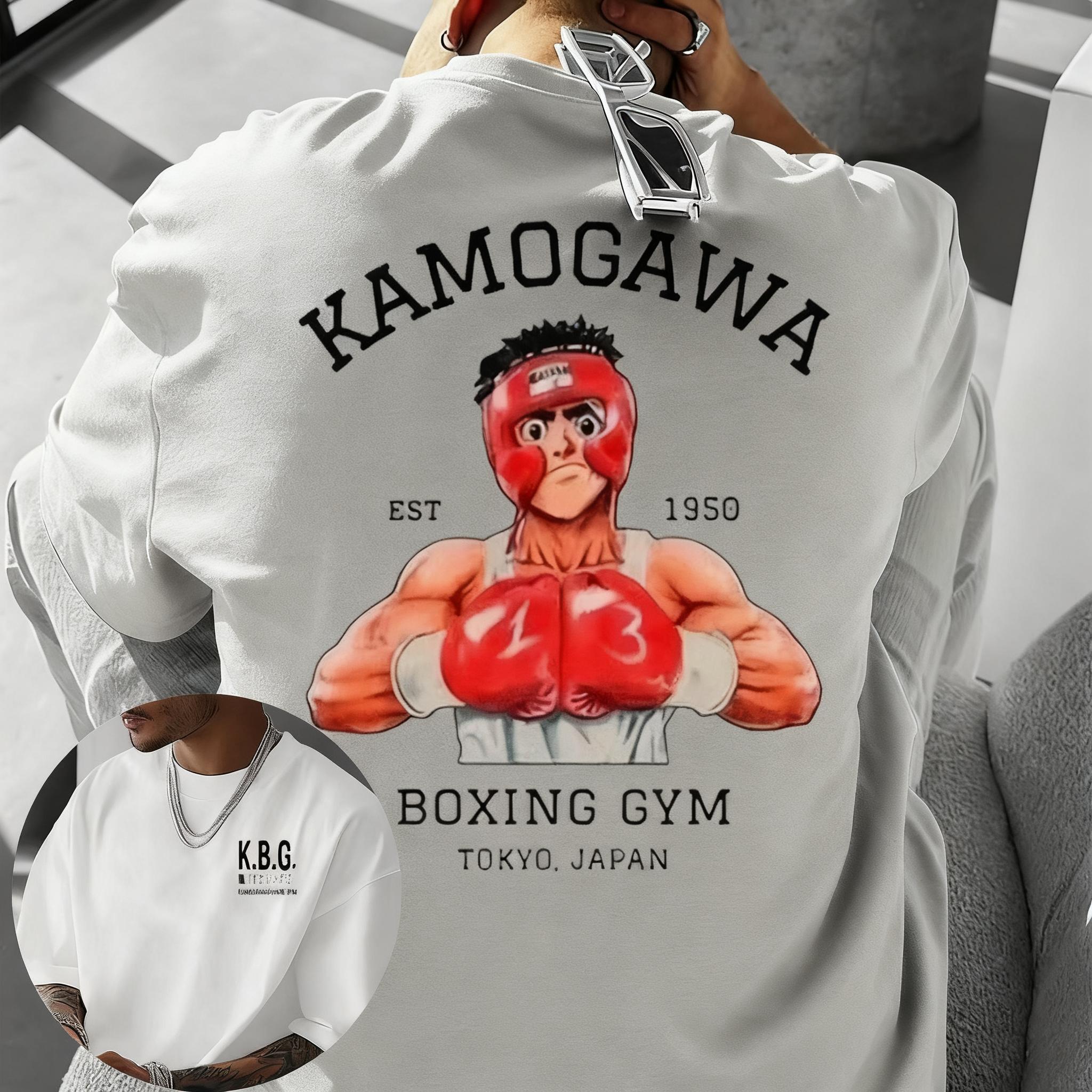 

Літнє аніме 2025 Hajime No Ippo Kamogawa Boxing Gym 100% Бавовна Футболка Чоловіча Makunouchi Takamura KGB Одяг Streetwear S