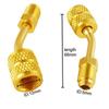Adapter für Mini-Split-Klimaanlage 5/16" Innengewinde Schnellkupplungen 1/4" Außengewinde Kanallose Mini-Split-Systeme Voll drehbarer Kopf