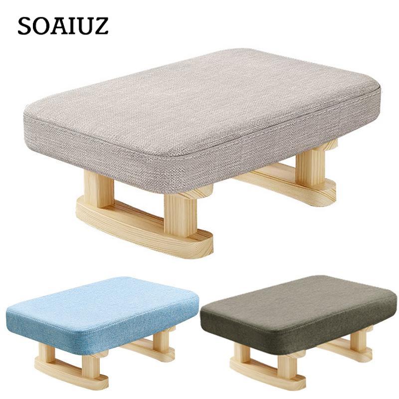 1Pc Creative Sofa Small Wood Living Room Chair Stool Foot Rest